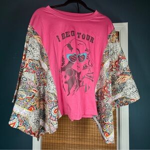 BOHO Dolly Parton flowy shirt